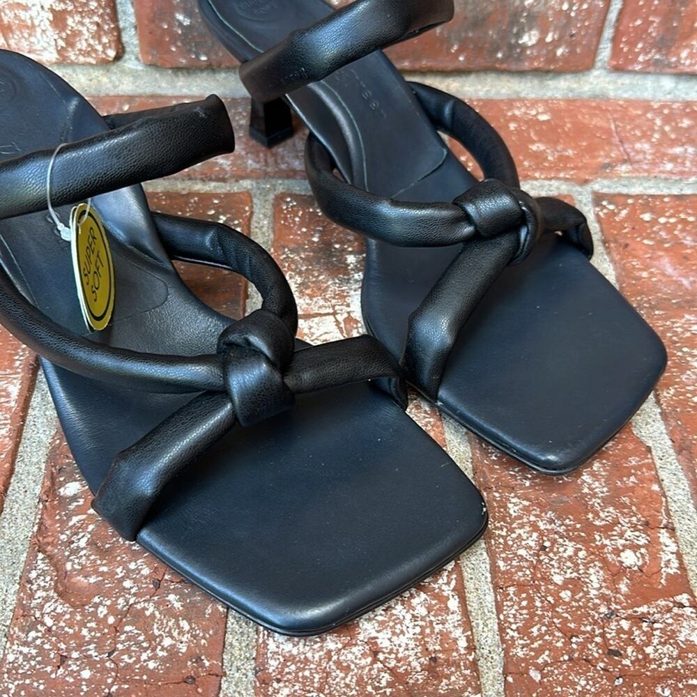 Paul Green Leah Black Vegan Nappa Strappy Kitten Heel Sandal Women's Size 8 - Picture 9 of 9